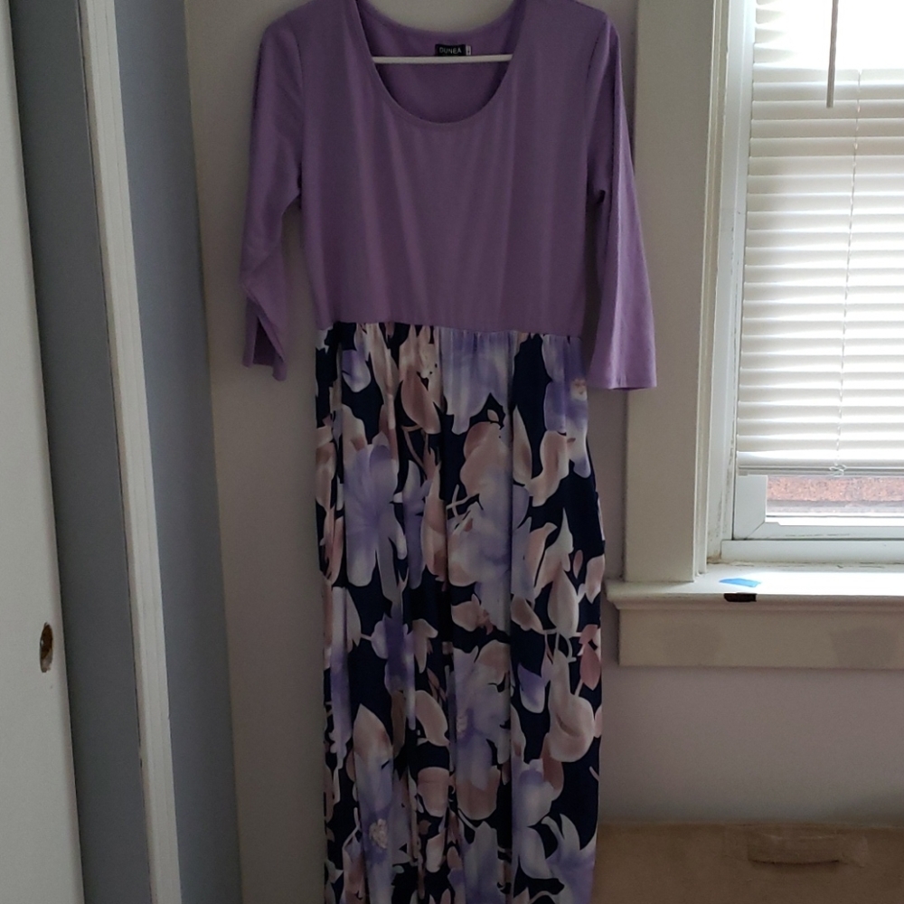 Purple Dress with Flower